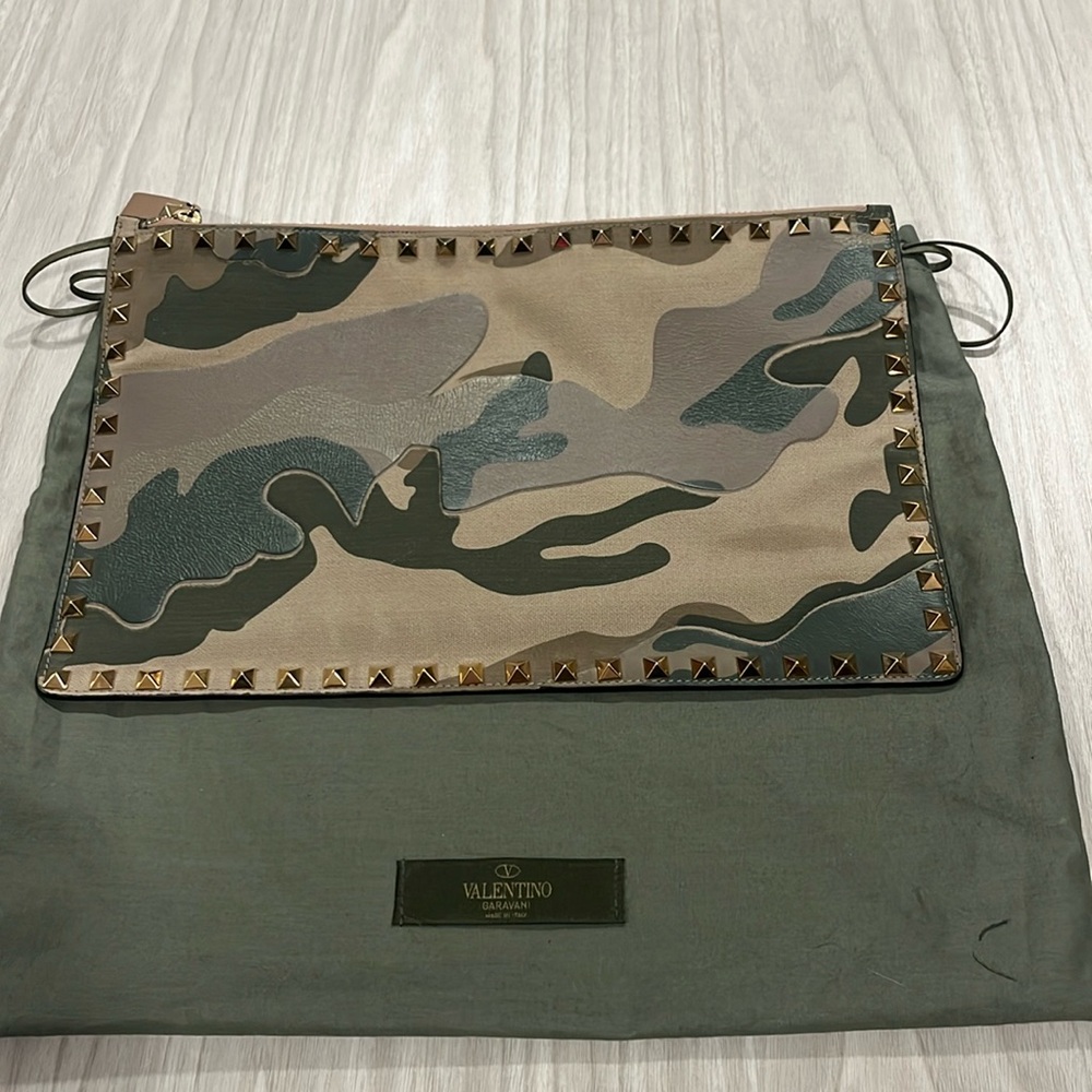 Valentino Camo Clutch